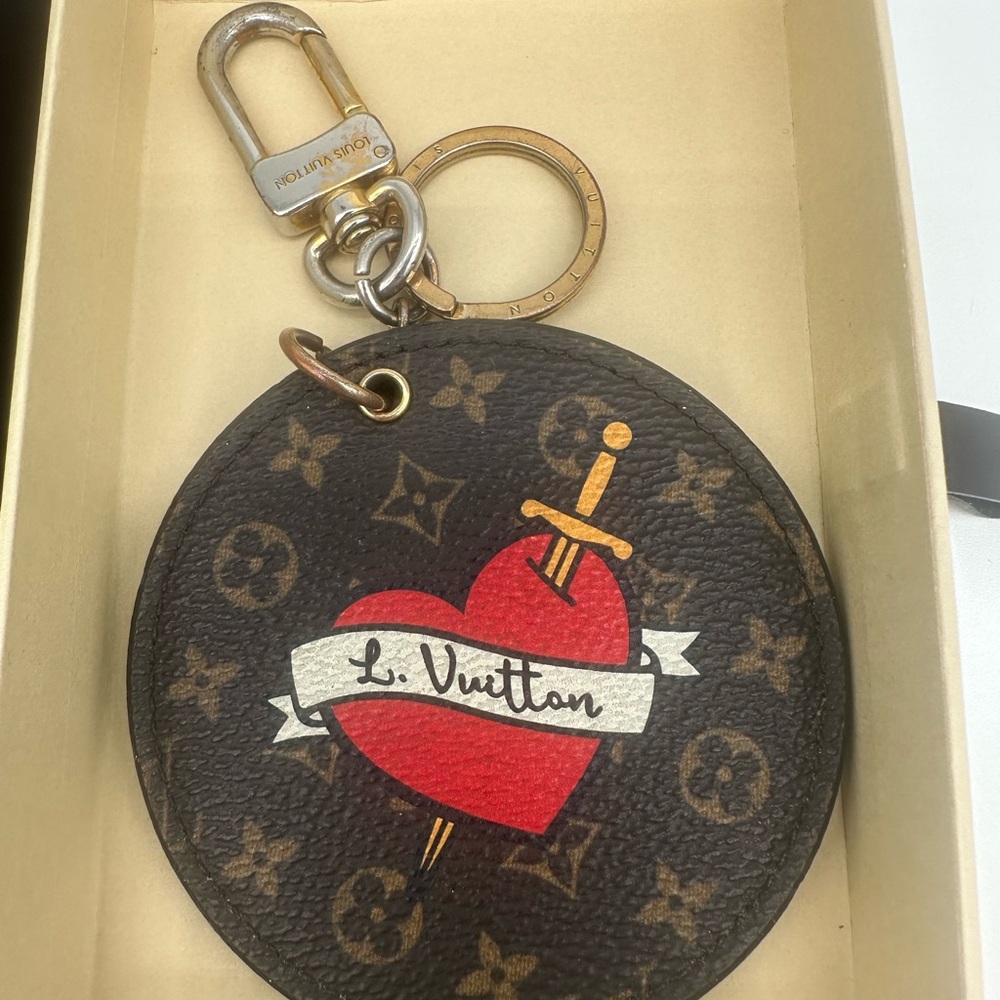 Louis Vuitton Heart with Sword Monogram Bag Charm